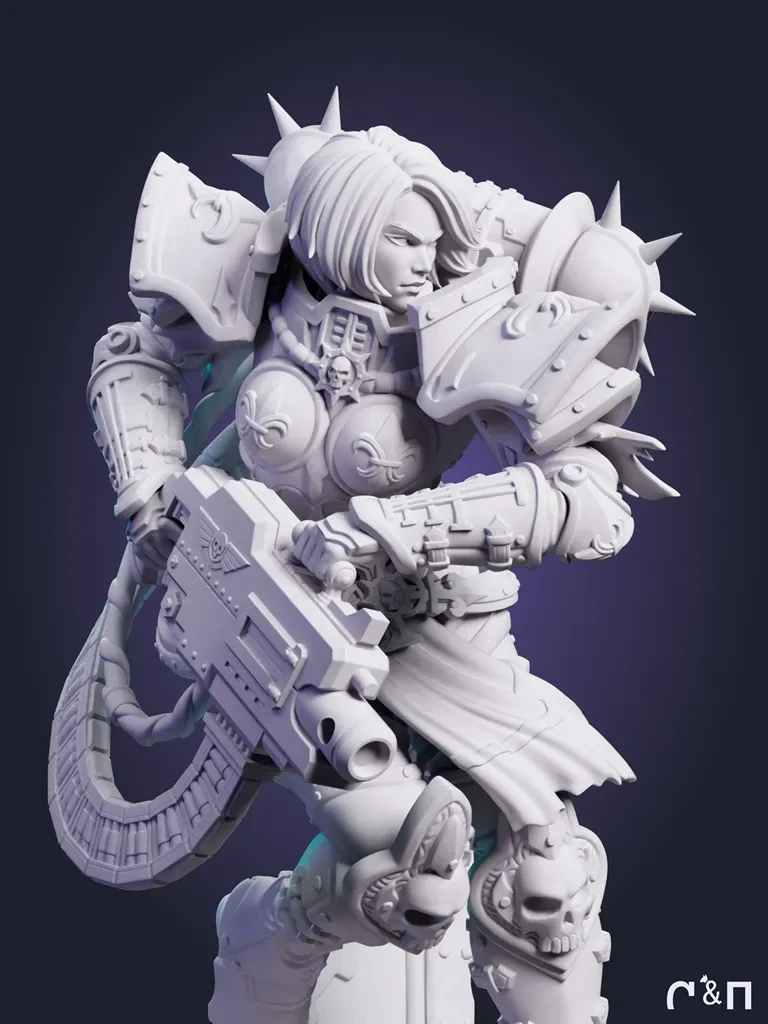 Фигурка Вархаммер Вайфу Сестра Битвы из игры Warhammer 40,000 под покрас 20.9 см Фигурка Вархаммер Вайфу Сестра Битвы из игры Warhammer 40,000 под покрас 20.9 см