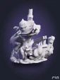 Фигурка трио покемонов Гастли Генгар и Хаунтер Ghost Trio Pokemon Diorama под покрас 12,2 см