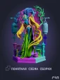 Фигурка Винтер Плам Winter Plum NomNom Studio под покрас 20 см для сборки