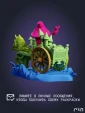 Фигурка чибик Гэндальф Chibi Gandalf из фильма Властелин колец The Lord of the Rings под покрас 7.8 см