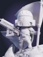 Фигурка чибик Хеллдайвер из игры Helldivers 2 под покрас 8 см