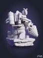 Фигурка чибик Большой Папочка вышибала Chibi Big Daddy Bouncer из игры BioShock BioShock под покрас 11.8 см