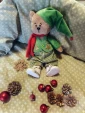 новогодний текстильный декор фигурка Мишка