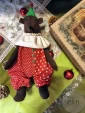 новогодний текстильный декор фигурка Медвежонок Клоун