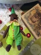 новогодний текстильный декор фигурка Медвежонок Клоун