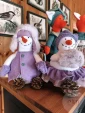 текстильный декор фигурка Снеговика , 30 см