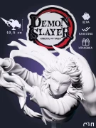 Фигурка бюст Ренгоку Rengoku из аниме Клинок, рассекающий демонов Demon Slayer под покрас 10,5 см