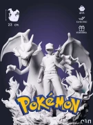 Фигурка Ред, дракон и Пикачу из аниме Покемон Pokemon под покрас 23 см