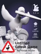 Фигурка чибик Гусь Chibi Goose из игры Untitled Goose Game под покрас 9.9 см