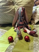 новогодний текстильный декор фигурка Зайка 47 см