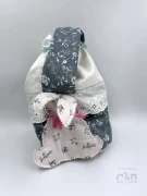 Сумка для кулича и яиц 18 20 см шоппер с вышивкой кроликами