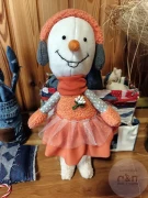 текстильный декор фигурка СнегоВика, 35 см