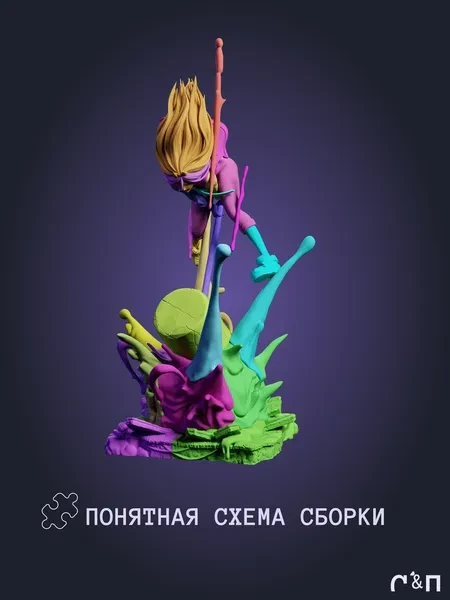 Пауэр Power из аниме Chainsaw man Человек-бензопила под покras 30 см Пауэр Power из аниме Chainsaw man Человек-бензопила под покras 30 см