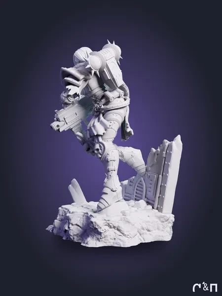 Вархаммер Вайфу Сестра Битвы из игры Warhammer 40,000 под покрас 25 см Вархаммер Вайфу Сестра Битвы из игры Warhammer 40,000 под покрас 25 см