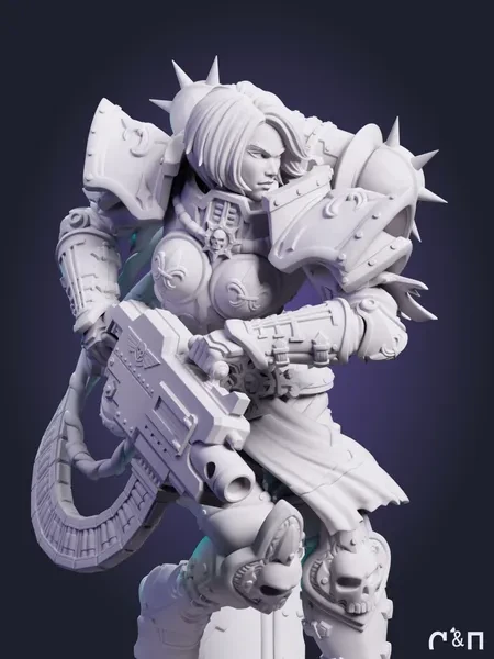 Вархаммер Вайфу Сестра Битвы из игры Warhammer 40,000 под покрас 25 см Вархаммер Вайфу Сестра Битвы из игры Warhammer 40,000 под покрас 25 см