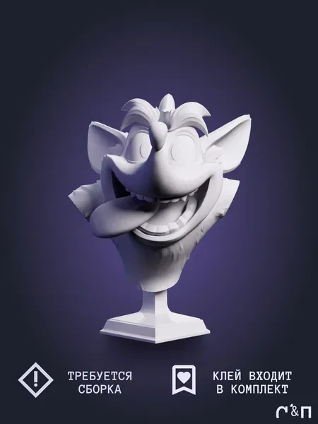 бюст Крэш Бандикут из игры Crash Bandicoot под покрас 8.1 см бюст Крэш Бандикут из игры Crash Bandicoot под покрас 8.1 см