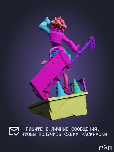 Соукаку Soukaku из игры Zenless Zone Zero под покрас 25 см для сборки Соукаку Soukaku из игры Zenless Zone Zero под покрас 25 см для сборки