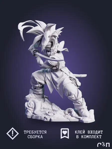 Кроно Crono из игры Chrono Trigger Хроно Триггер под покрас 15.5 см Кроно Crono из игры Chrono Trigger Хроно Триггер под покрас 15.5 см