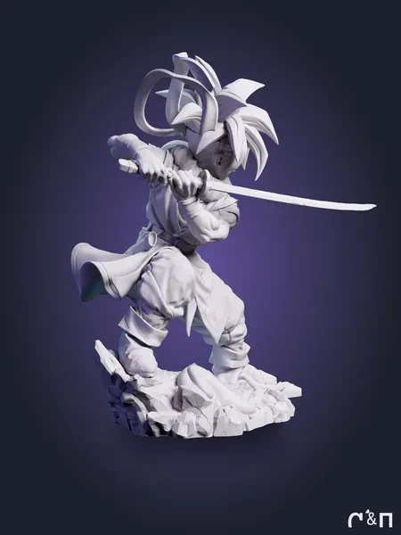 Кроно Crono из игры Chrono Trigger Хроно Триггер под покрас 15.5 см Кроно Crono из игры Chrono Trigger Хроно Триггер под покрас 15.5 см