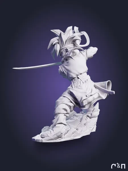 Кроно Crono из игры Chrono Trigger Хроно Триггер под покрас 15.5 см Кроно Crono из игры Chrono Trigger Хроно Триггер под покрас 15.5 см