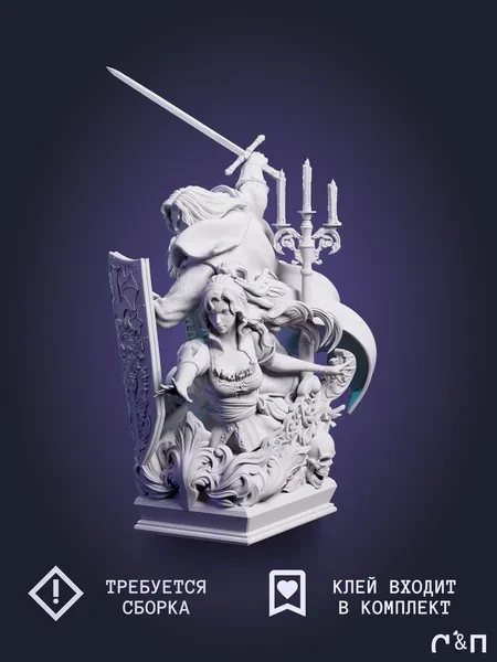 Алукард и Мария Alucard & Maria из игры Castlevania: Symphony of the Night под покрас 25.8 см Алукард и Мария Alucard & Maria из игры Castlevania: Symphony of the Night под покрас 25.8 см
