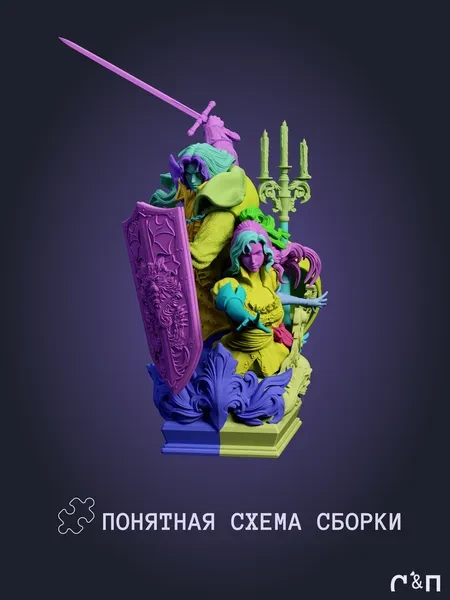Алукард и Мария Alucard & Maria из игры Castlevania: Symphony of the Night под покрас 25.8 см Алукард и Мария Alucard & Maria из игры Castlevania: Symphony of the Night под покрас 25.8 см