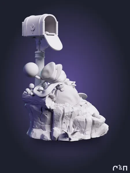 Почтовый могл Mail Moogle из игры Final Fantasy под покрас 9.3 см Почтовый могл Mail Moogle из игры Final Fantasy под покрас 9.3 см