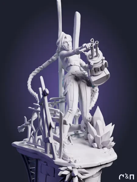 Джинкс Jinx из аниме Аркейн Arcane под покрас 25.1 см Джинкс Jinx из аниме Аркейн Arcane под покрас 25.1 см