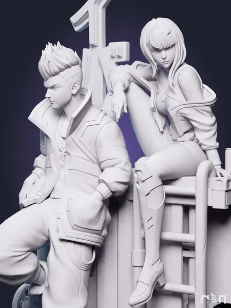 Люси и Дэвид Lucy & David из аниме Киберпанк Cyberpunk: Edgerunners под покрас 20 см Люси и Дэвид Lucy & David из аниме Киберпанк Cyberpunk: Edgerunners под покрас 20 см