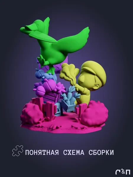 чибик Гусь Chibi Goose из игры Untitled Goose Game под покрас 9.9 см чибик Гусь Chibi Goose из игры Untitled Goose Game под покрас 9.9 см
