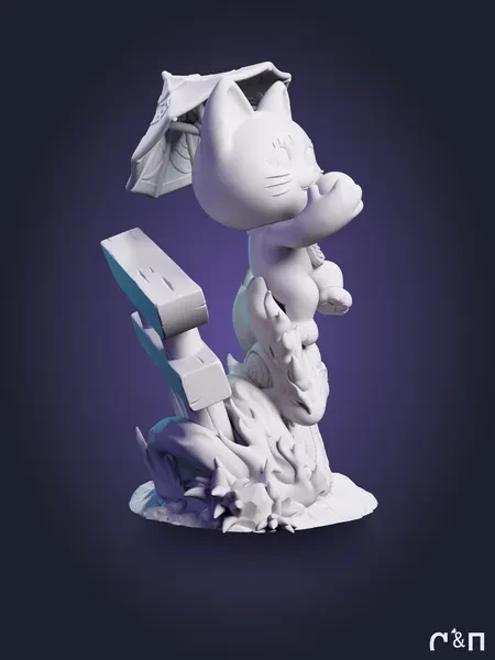 чибик Турбо кот Chibi TurboCat из аниме Дандадан Dandadan под покрас 7.6 см чибик Турбо кот Chibi TurboCat из аниме Дандадан Dandadan под покрас 7.6 см