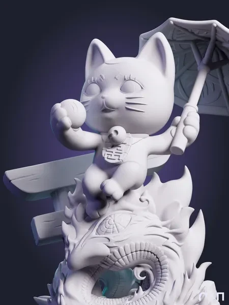 чибик Турбо кот Chibi TurboCat из аниме Дандадан Dandadan под покрас 7.6 см чибик Турбо кот Chibi TurboCat из аниме Дандадан Dandadan под покрас 7.6 см