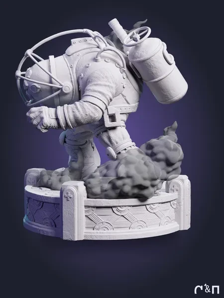 Вышибала Big Daddy Bouncer из игры BioShock под покрас 24.2 см Вышибала Big Daddy Bouncer из игры BioShock под покрас 24.2 см