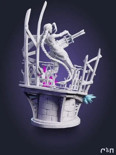 Джинкс Jinx из аниме Аркейн Arcane под покрас 25.1 см Джинкс Jinx из аниме Аркейн Arcane под покрас 25.1 см