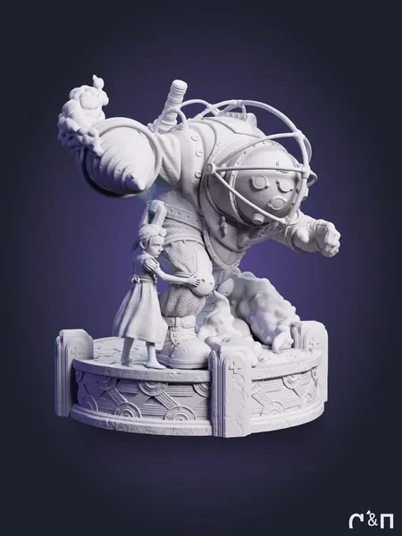 Вышибала Big Daddy Bouncer из игры BioShock под покрас 24.2 см Вышибала Big Daddy Bouncer из игры BioShock под покрас 24.2 см