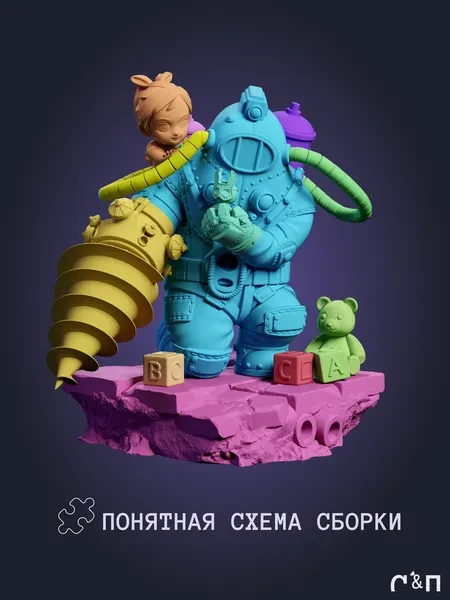 чибик Большой Папочка вышибала Chibi Big Daddy Bouncer из игры BioShock BioShock под покрас 11.8 см чибик Большой Папочка вышибала Chibi Big Daddy Bouncer из игры BioShock BioShock под покрас 11.8 см
