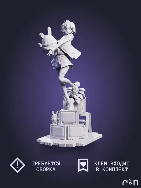 Белле из игры Zenless Zone Zero под покрас 31,8 см Белле из игры Zenless Zone Zero под покрас 31,8 см