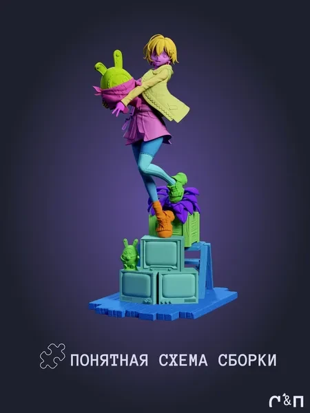 Белле из игры Zenless Zone Zero под покрас 31,8 см Белле из игры Zenless Zone Zero под покрас 31,8 см