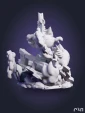 трио покемонов Гастли Генгар и Хаунтер Ghost Trio Pokemon Diorama под покрас 12,2 см