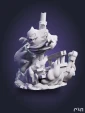 трио покемонов Гастли Генгар и Хаунтер Ghost Trio Pokemon Diorama под покрас 12,2 см