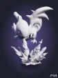 дракона Blue Eyes White Dragon из аниме YU GI OH под покрас 9,1 см