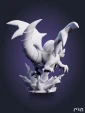 дракона Blue Eyes White Dragon из аниме YU GI OH под покрас 9,1 см
