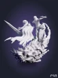Сон Джин Ву и Игрис из аниме Соло-Левеллинг Solo Leveling под покрас 27.9 см
