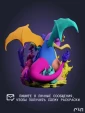 Ред, дракон и Пикачу из аниме Покемон Pokemon под покрас 25 см