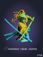 бюст Кот-воин Neko Warrior от студии NomNom под покрас 11.2 см
