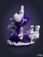 трио покемонов Гастли Генгар и Хаунтер Ghost Trio Pokemon Diorama под покрас 12,2 см