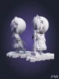 Рем и Рам Rem & Ram из аниме Re:Zero. Жизнь с нуля в альтернативном мире под покрас 5.4 см