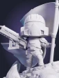 чибик Хеллдайвер из игры Helldivers 2 под покрас 8 см