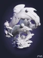 чибик Лугия Chibi Lugia из игры Покемон Pok mon под покрас 7.3 см