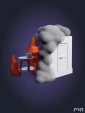 чибик Это нормально из мема мем This Is Fine под покрас 7 см